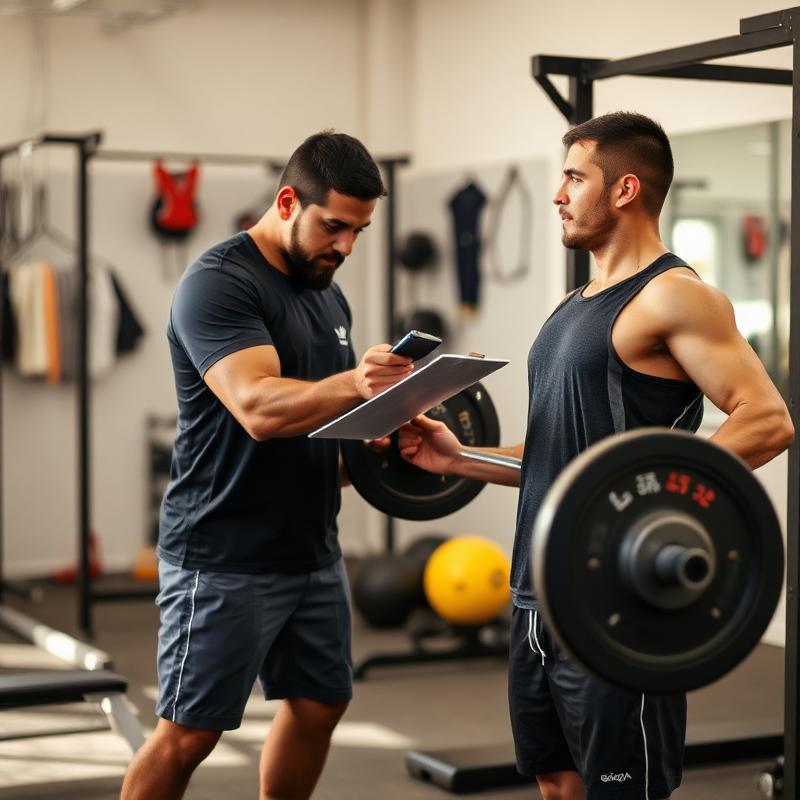 Personal trainer na academia